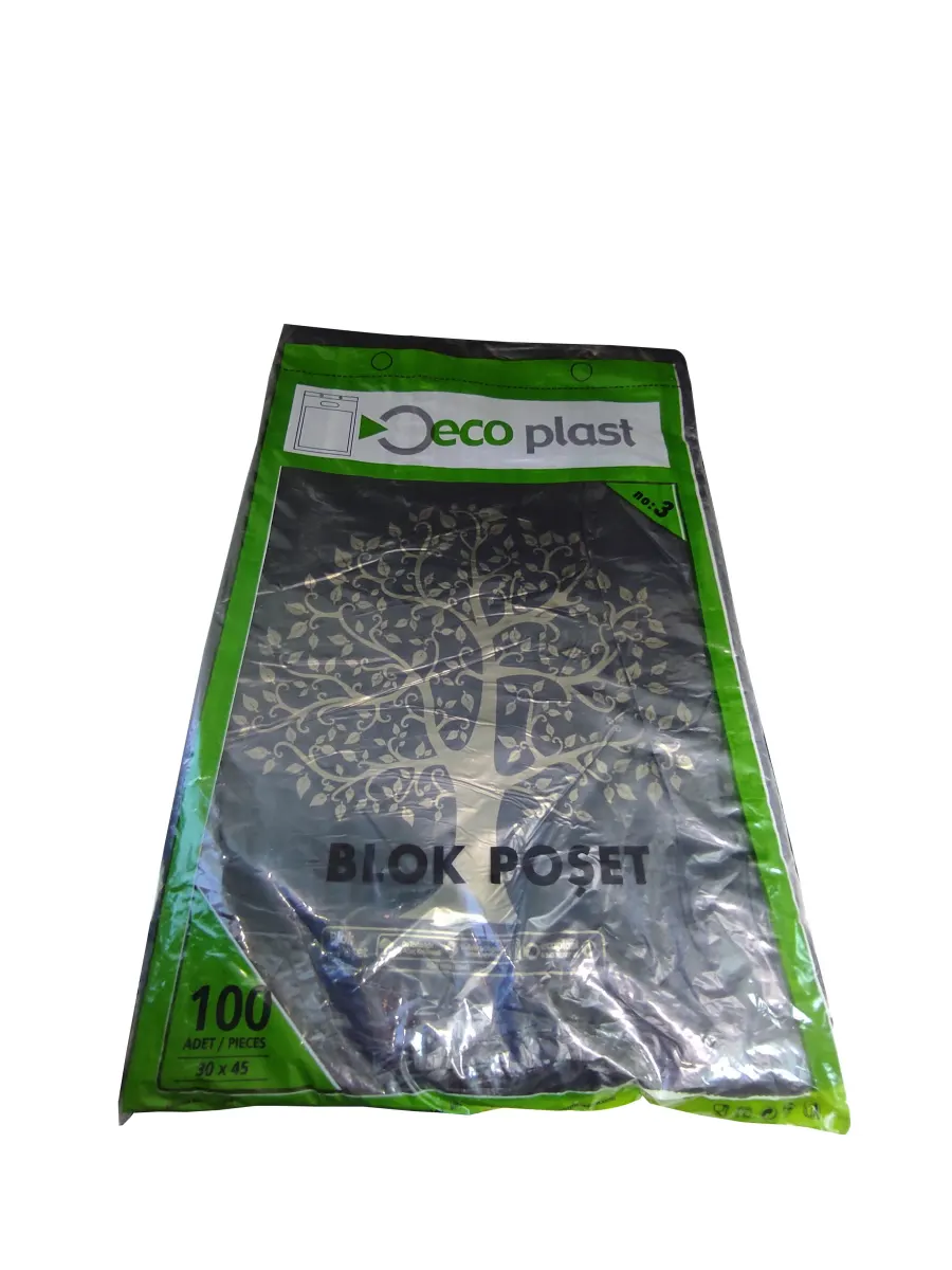 Ecoplast Baskılı Mini 3 Numara ( 30x45) Siyah