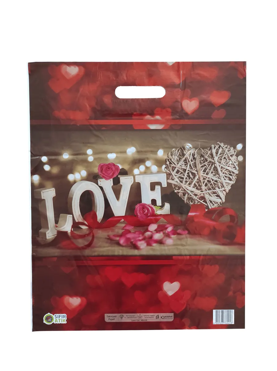 Ecoplast 40x50 Desenli Takviyeli Poşet