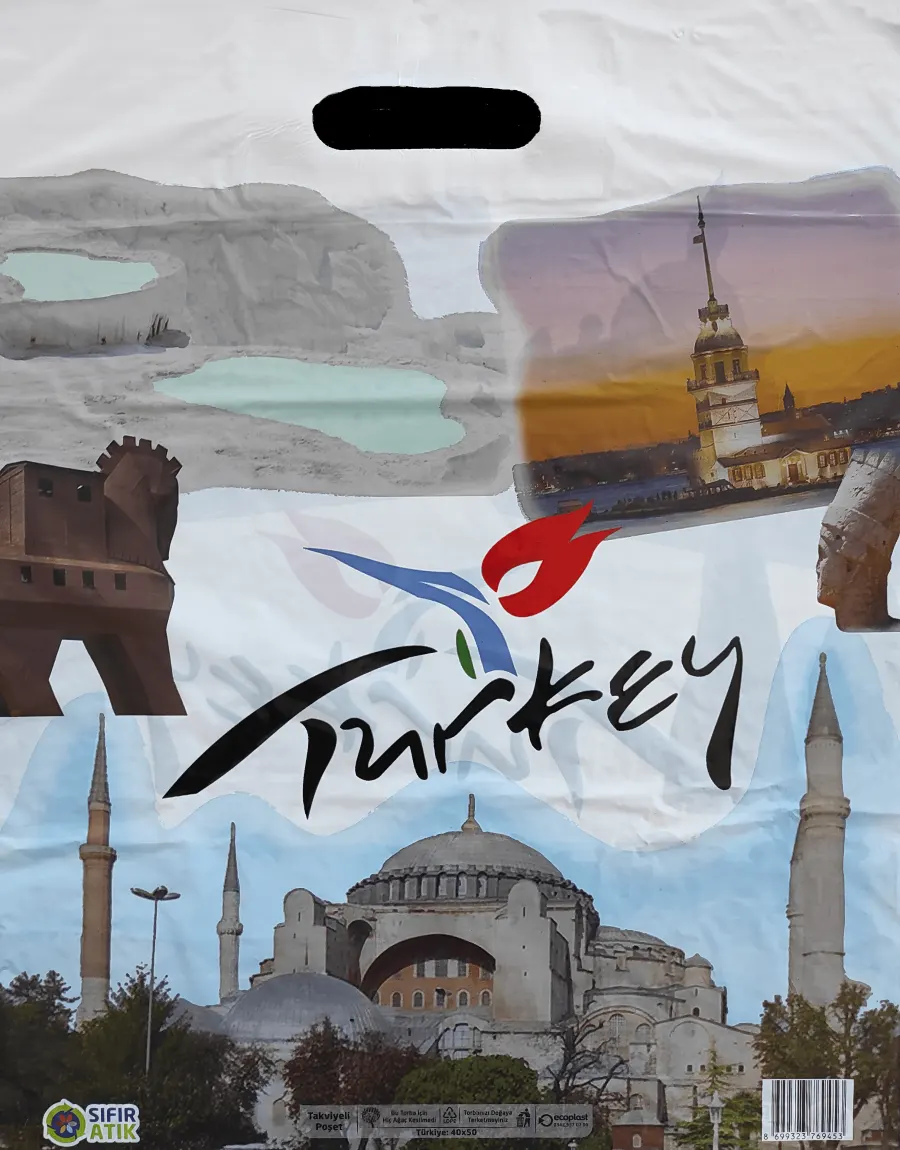 Ecoplast 50x60 Desenli Takviyeli Poşet