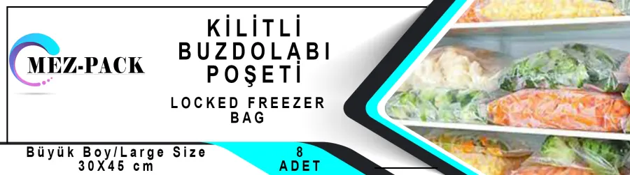 Mez-Pack Kilitli Buzdolabı Poşeti Büyük Boy