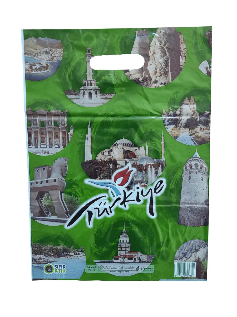 Ecoplast 33x45 Desenli Takviyeli Poşet